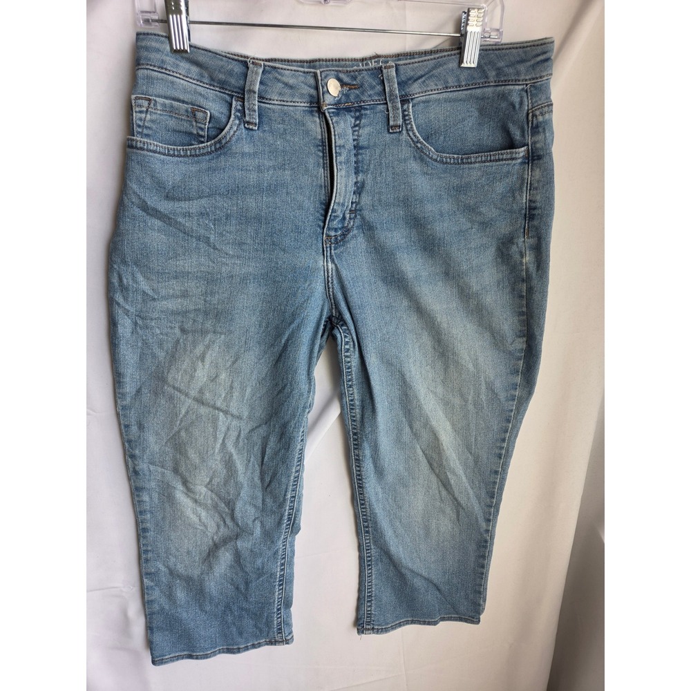 Riders by Lee Midrise Capri Jeans Womens Blue Light Wash Regular Mid Capri